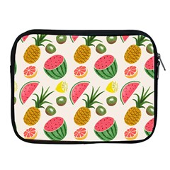 Fruits Pattern Apple Ipad 2/3/4 Zipper Cases by Nexatart