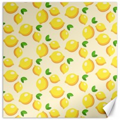 Lemons Pattern Canvas 12  X 12   by Nexatart