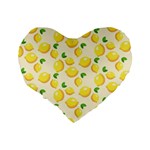 Lemons Pattern Standard 16  Premium Heart Shape Cushions Back