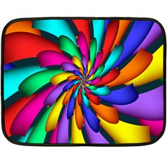 Star Flower Color Rainbow Fleece Blanket (mini) by Mariart