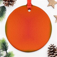 Scarlet Pimpernel Writing Orange Green Ornament (round) by Mariart