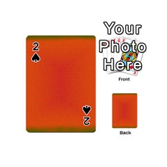 Scarlet Pimpernel Writing Orange Green Playing Cards 54 (mini)  by Mariart