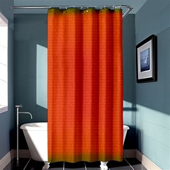 Scarlet Pimpernel Writing Orange Green Shower Curtain 36  X 72  (stall)  by Mariart