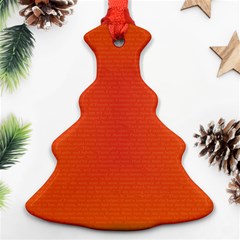 Scarlet Pimpernel Writing Orange Green Ornament (christmas Tree)  by Mariart