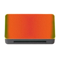 Scarlet Pimpernel Writing Orange Green Memory Card Reader With Cf by Mariart