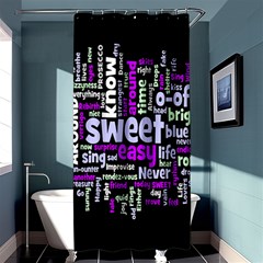 Writing Color Rainbow Sweer Love Shower Curtain 36  X 72  (stall)  by Mariart