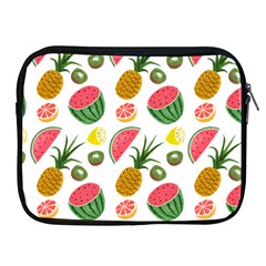 Fruits Pattern Apple Ipad 2/3/4 Zipper Cases by Nexatart