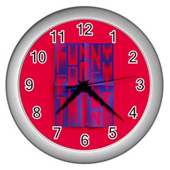 Funny Foggy Thing Wall Clocks (silver)  by Nexatart