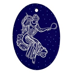 Virgo Zodiac Star Ornament (oval) by Mariart