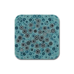 Abstract Aquatic Dream Rubber Square Coaster (4 Pack)  by Ivana