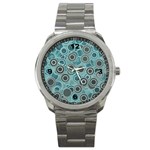 Abstract Aquatic Dream Sport Metal Watch Front