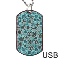 Abstract Aquatic Dream Dog Tag Usb Flash (one Side) by Ivana