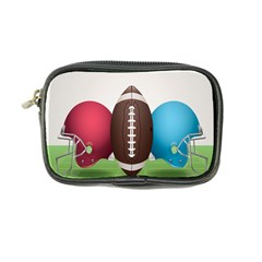 Helmet Ball Football America Sport Red Brown Blue Green Coin Purse by Mariart