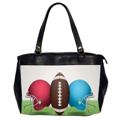 Helmet Ball Football America Sport Red Brown Blue Green Office Handbags (2 Sides)  by Mariart