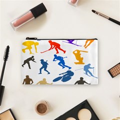 Sport Player Playing Cosmetic Bag (small)  by Mariart