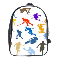 Sport Player Playing School Bags(large)  by Mariart