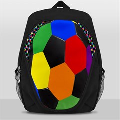 Team Soccer Coming Out Tease Ball Color Rainbow Sport Backpack Bag by Mariart