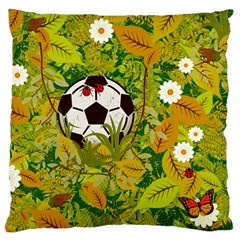 Ball On Forest Floor Large Cushion Case (two Sides) by linceazul