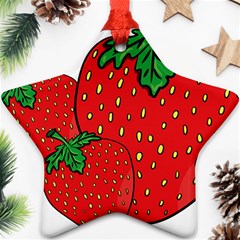 Strawberry Holidays Fragaria Vesca Ornament (star) by Nexatart