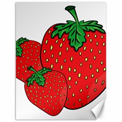 Strawberry Holidays Fragaria Vesca Canvas 12  X 16   by Nexatart