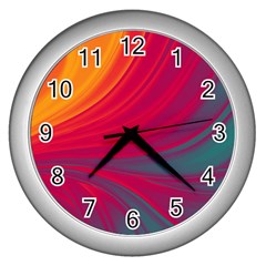 Colors Wall Clocks (silver)  by ValentinaDesign