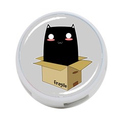 Black Cat In A Box 4-port Usb Hub (one Side) by Catifornia