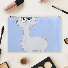 Grumpy Persian Cat Llama Cosmetic Bag (large)  by Catifornia