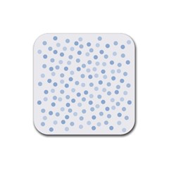 Bubble Balloon Circle Polka Blue Rubber Coaster (square)  by Mariart