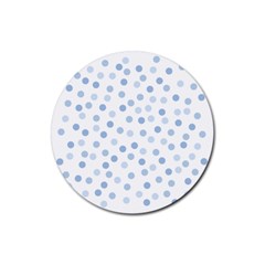 Bubble Balloon Circle Polka Blue Rubber Coaster (round)  by Mariart