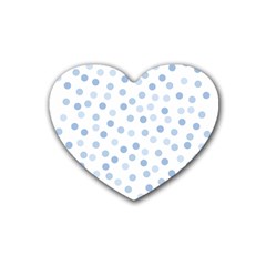 Bubble Balloon Circle Polka Blue Rubber Coaster (heart)  by Mariart