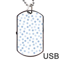 Bubble Balloon Circle Polka Blue Dog Tag Usb Flash (one Side) by Mariart