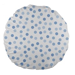 Bubble Balloon Circle Polka Blue Large 18  Premium Round Cushions by Mariart