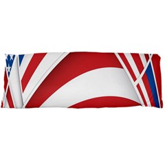 American Flag Star Blue Line Red White Body Pillow Case Dakimakura (two Sides) by Mariart