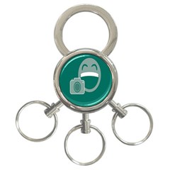 Laughs Funny Photo Contest Smile Face Mask 3-ring Key Chains by Mariart