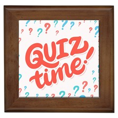 Question Mark Quiz Time Framed Tiles by Mariart