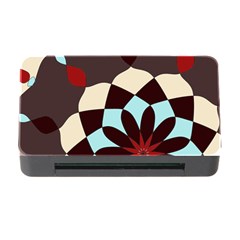 Red And Black Flower Pattern Memory Card Reader With Cf by digitaldivadesigns