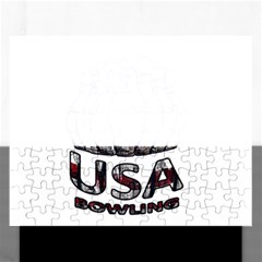 Usa Bowling  Rectangular Jigsaw Puzzl by Valentinaart