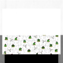 Cactus Pattern Rectangular Jigsaw Puzzl by Valentinaart