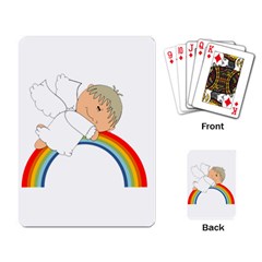 Angel Rainbow Cute Cartoon Angelic Playing Card by Nexatart