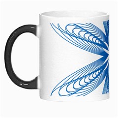 Blue Spirograph Pattern Circle Geometric Morph Mugs by Nexatart