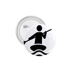 Cropped Kayak Graphic Race Paddle Black Water Sea Wave Beach 1 75  Buttons by Mariart