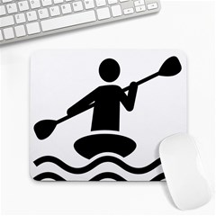 Cropped Kayak Graphic Race Paddle Black Water Sea Wave Beach Large Mousepads by Mariart