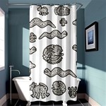 Aztecs pattern Shower Curtain 36  x 72  (Stall)  Curtain(36 X72 ) - 33.26 x66.24  Curtain(36 X72 )