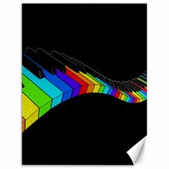 Rainbow Piano  Canvas 12  X 16   by Valentinaart