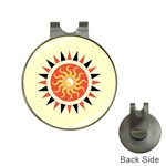 Yin Yang Sunshine Hat Clips with Golf Markers Front