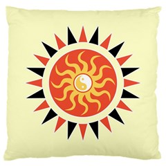 Yin Yang Sunshine Large Cushion Case (two Sides) by linceazul