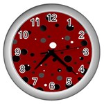 Decorative dots pattern Wall Clocks (Silver)  Front