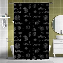 Aztecs Pattern Shower Curtain 48  X 72  (small)  by ValentinaDesign