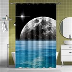 Moon Ocean Shower Curtain 48  x 72  (Small) Curtain(48  X 72 ) - 42.18 x64.8  Curtain(48  X 72 )