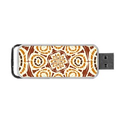 Brown And Tan Abstract Portable Usb Flash (one Side) by linceazul